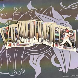 Topps Baseball Trading Cards - White, Red, Blue Baseball Card Lot